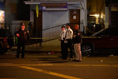 Brooklyn police at scene of double shooting