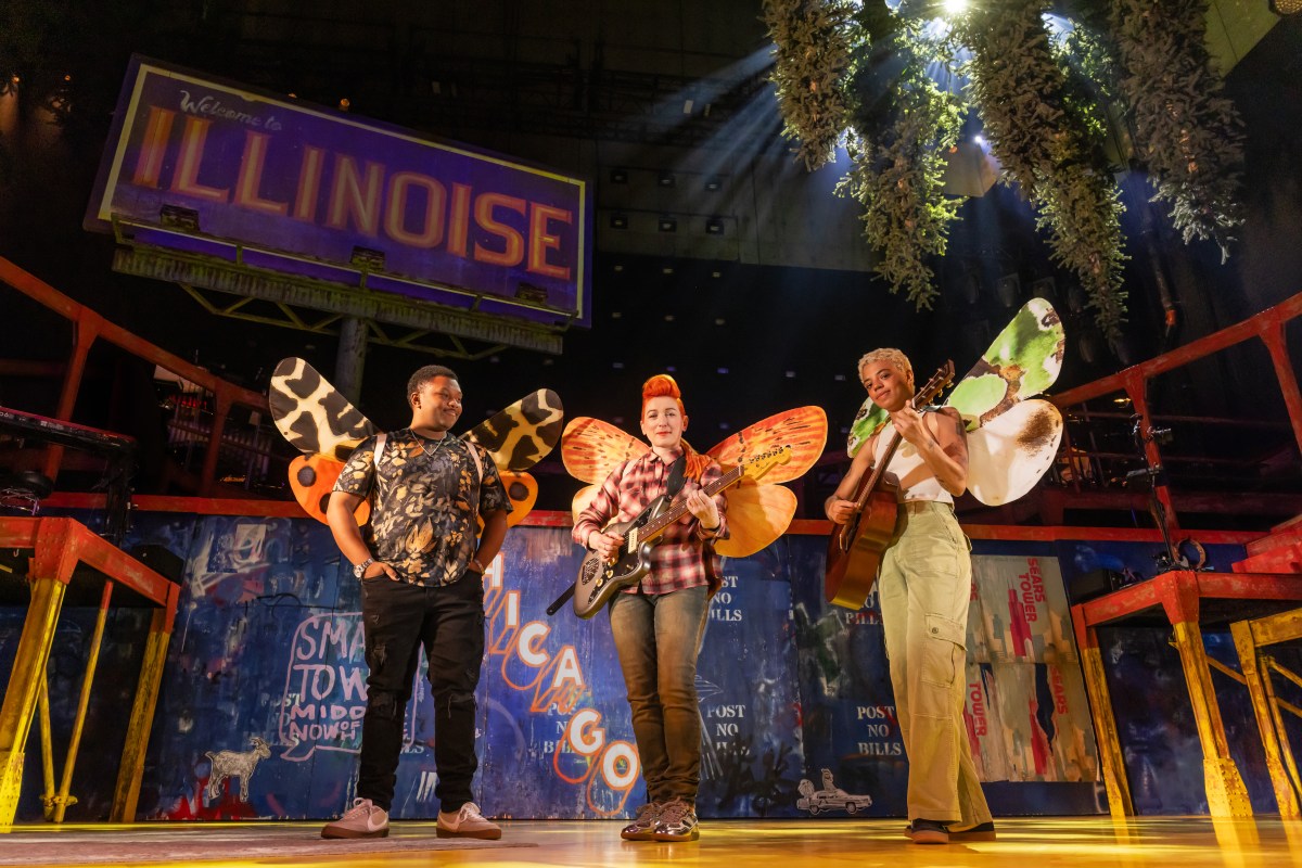 Elijah Lyons, Shara Nova and Tasha Viets-VanLear in Illinoise on Broadway