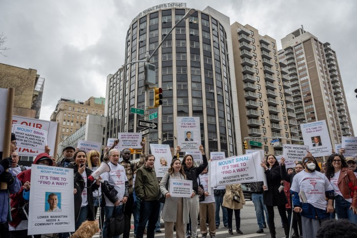 Rally outside Beth Israel hospital