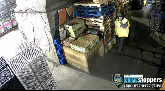 photo of man in a warehouse; suspect in Chinatown burglary