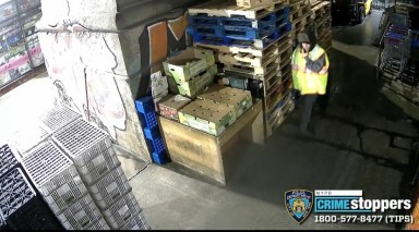 photo of man in a warehouse; suspect in Chinatown burglary