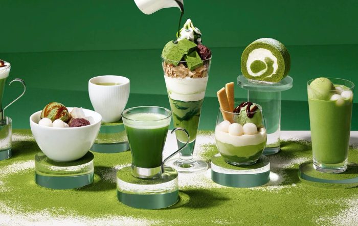 Select Nana's Green Tea matcha foods and drinks