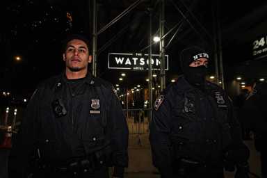 Police outside Midtown hotel where stabbing occurred