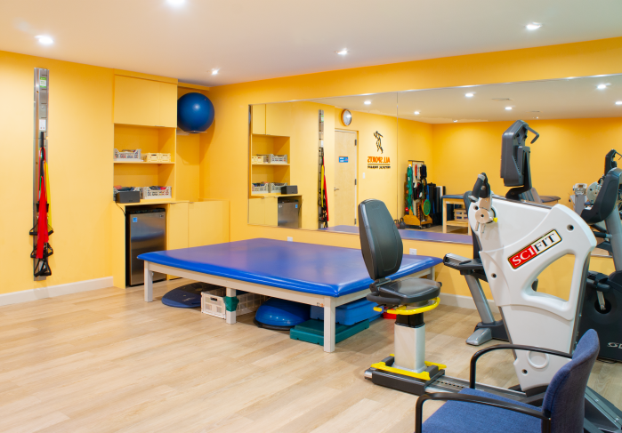 room with exercise equipment and table at new bone and joint urgicenter on the Upper East Side