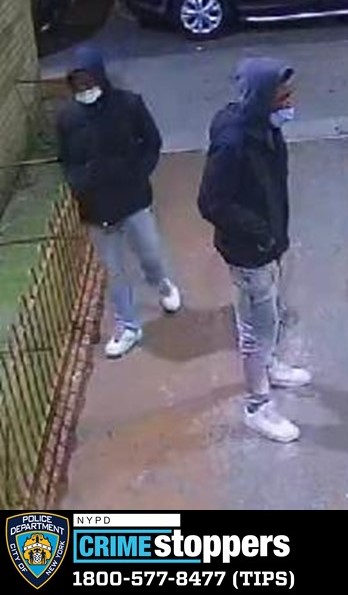 suspects wanted for robbery in the Bronx wearing hoodies and jeans 
