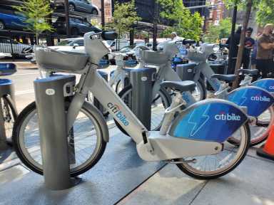 Citi Bike at charging dock