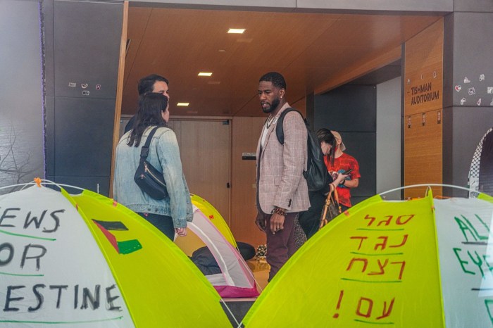 Public Advocate Jumaane Williams at New School encampment