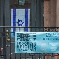 Israeli flag at Brooklyn synagogue