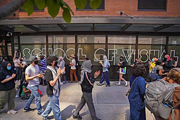 Students march in protest over Palestine