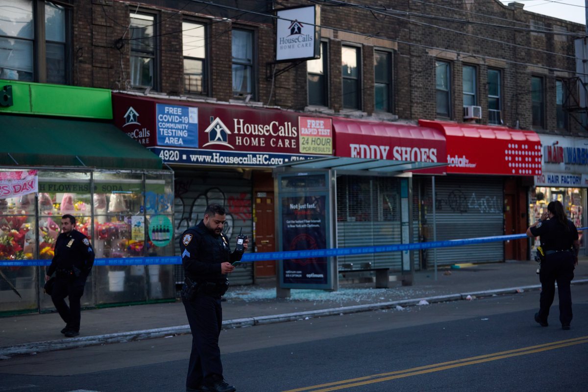 Police at scene of Brooklyn shooting