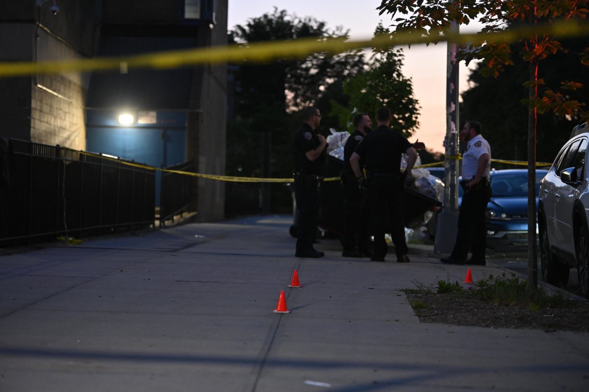 Scene in Brooklyn where two teens were shot