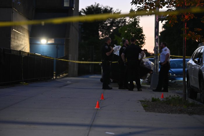 Scene in Brooklyn where two teens were shot