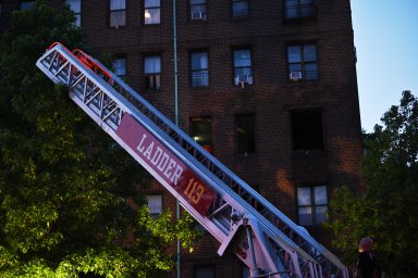 Firefighters responded to an all hands fire in an apartment building.