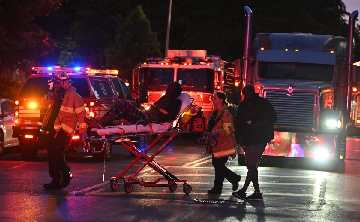 resident was transported to a local hospital after a fourth floor apartment fire at 200 Linden Blvd.Photo by Lloyd Mitchell
