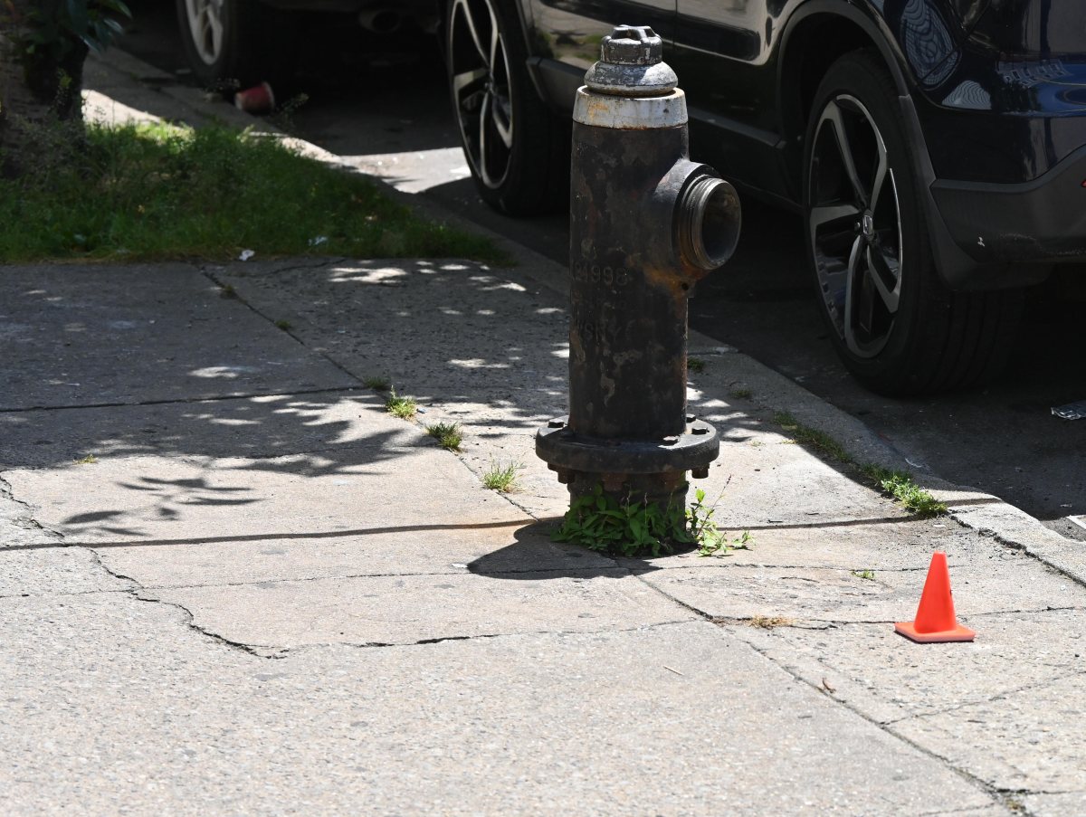 A shell casing at the scene of a shooting