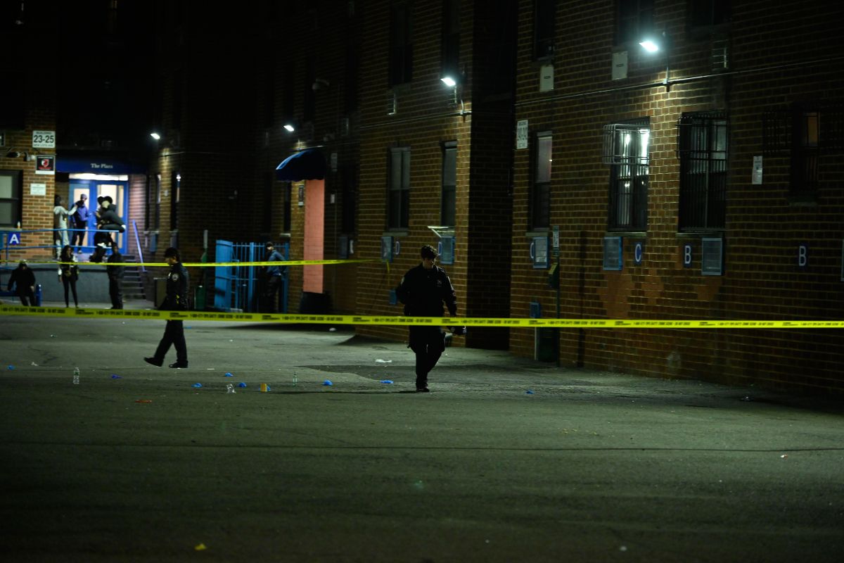 Police at Brooklyn scene where man was shot