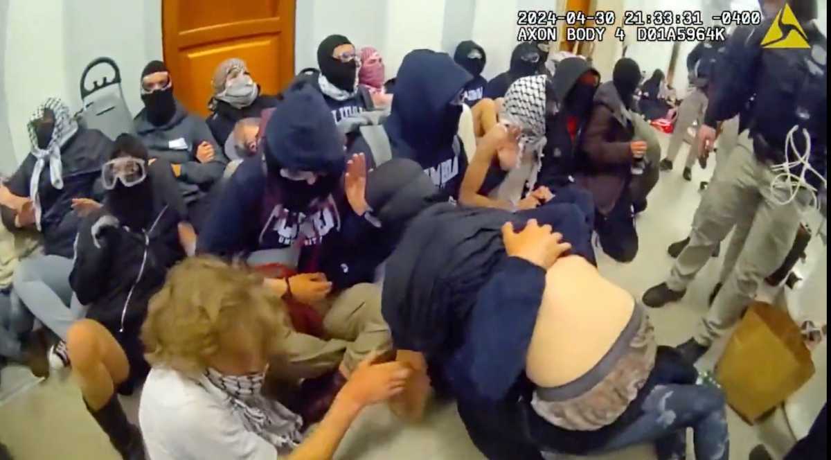 Editorial | It's time for New York to reinstate the mask ban 2 Columbia University protesters on ground, hands up, as police move in