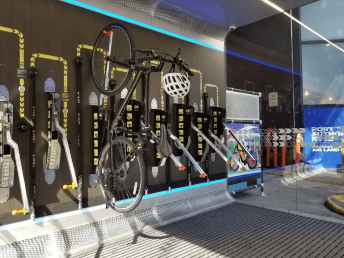 Bike parking hub inside