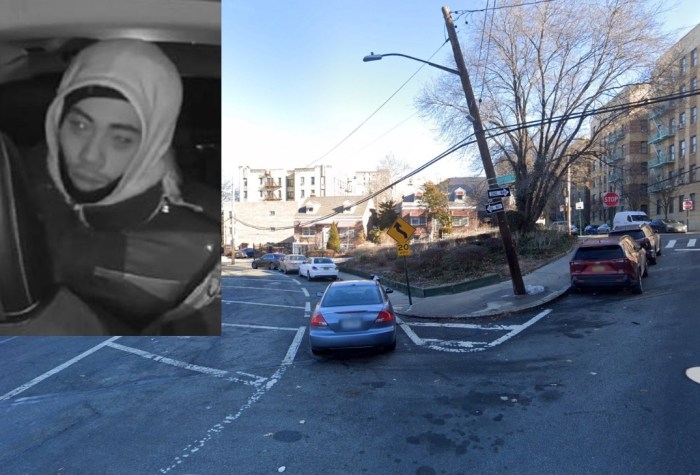 Image of suspect in Bronx attempted shooting of taxi driver at crime scene