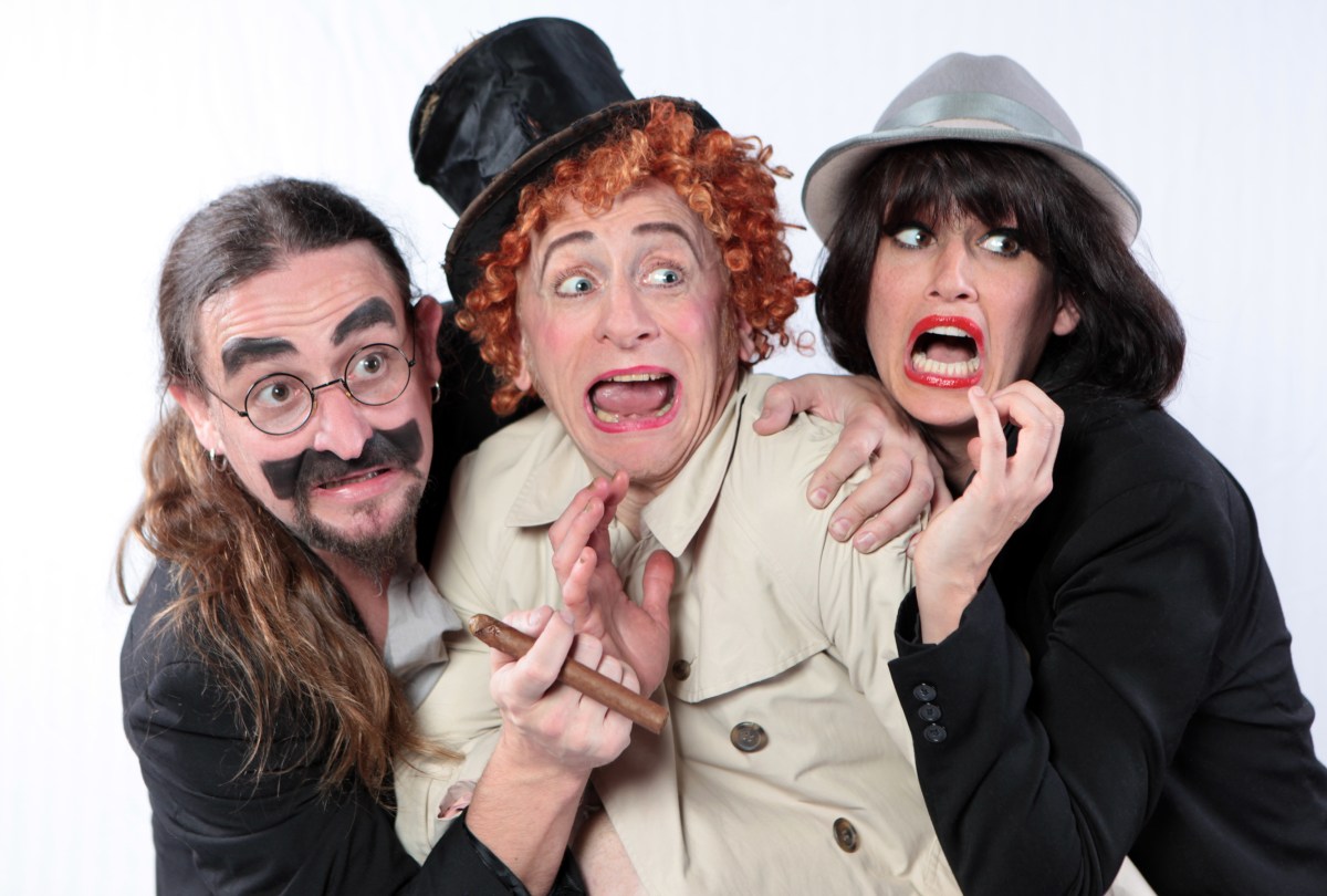 three performers dressed at the Marx Brothers during Marxfest 2024