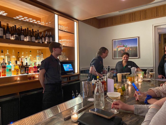 bartenders working at the NoMad Diner in Midtown 