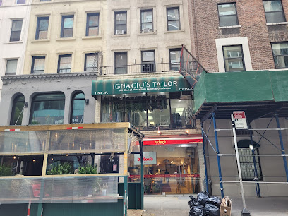 exterior of an Upper East Side tailoring shop and dry cleaner