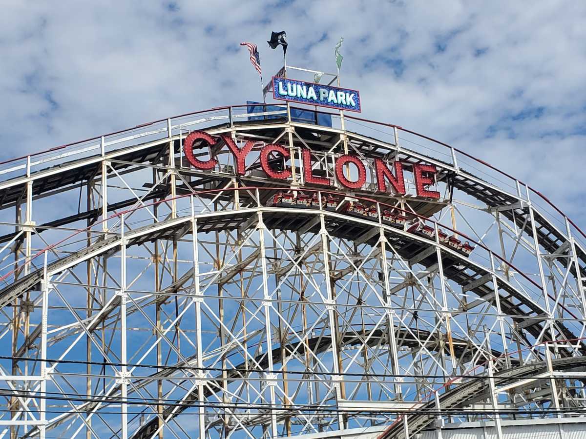 The Coney Island Cyclone in June 2024.