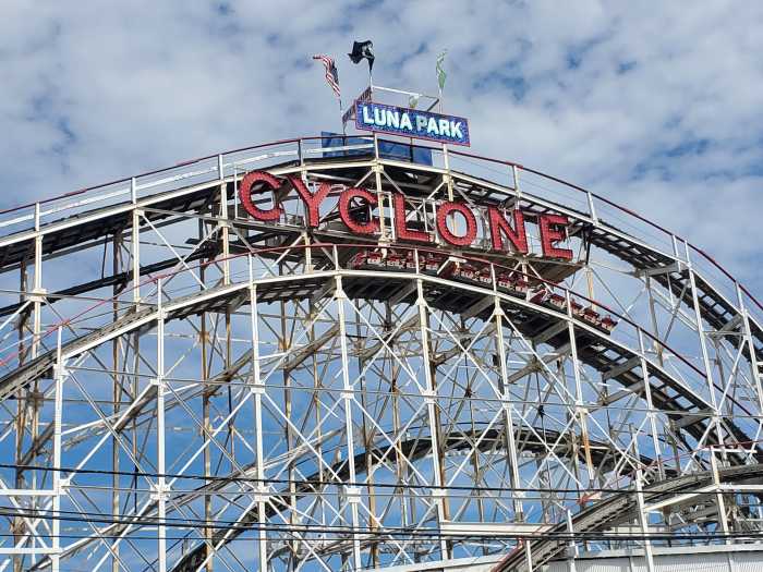 The Coney Island Cyclone in June 2024.