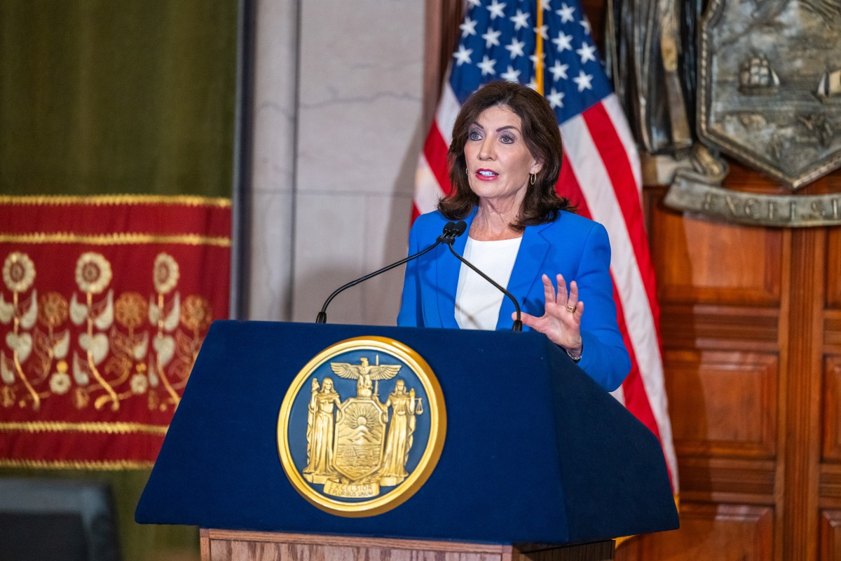 New York Gov. Kathy Hochul speaks on congestion pricing