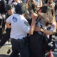 Cop in Brooklyn punched protesters