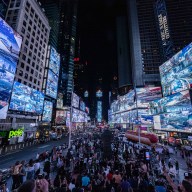Times Square transforms for Midnight Moments each night.