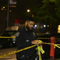 Manhattan shooting scene