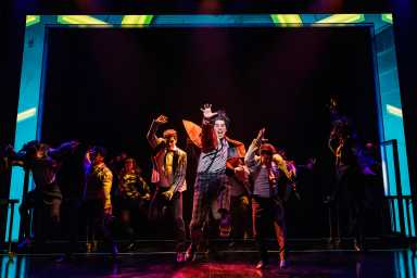 The Who's Tommy cast performing in Broadway revival