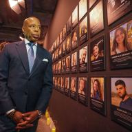 NYC Mayor Eric Adams at a museum exhibit