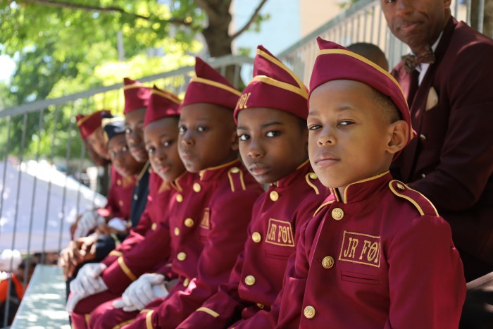 The Junior Faith of Islam (FOI) boys of the Muhammed Mosque #7 in Harlem