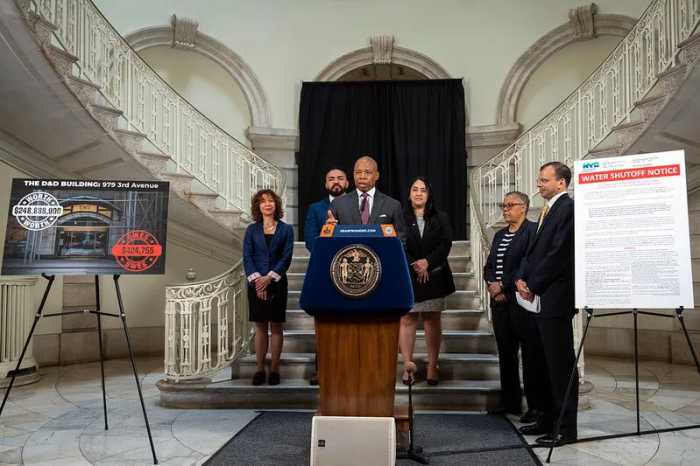 Mayor Eric Adams' administration was sued this week over allegations it threatened New Yorkers with water shut-offs who had legal exemptions. Friday, July 26, 2024.