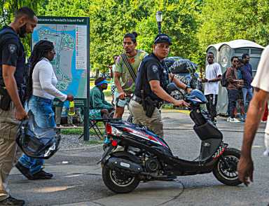 police with e bike