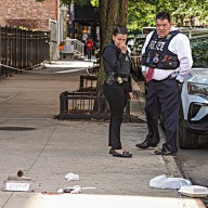 Police at shooting scene