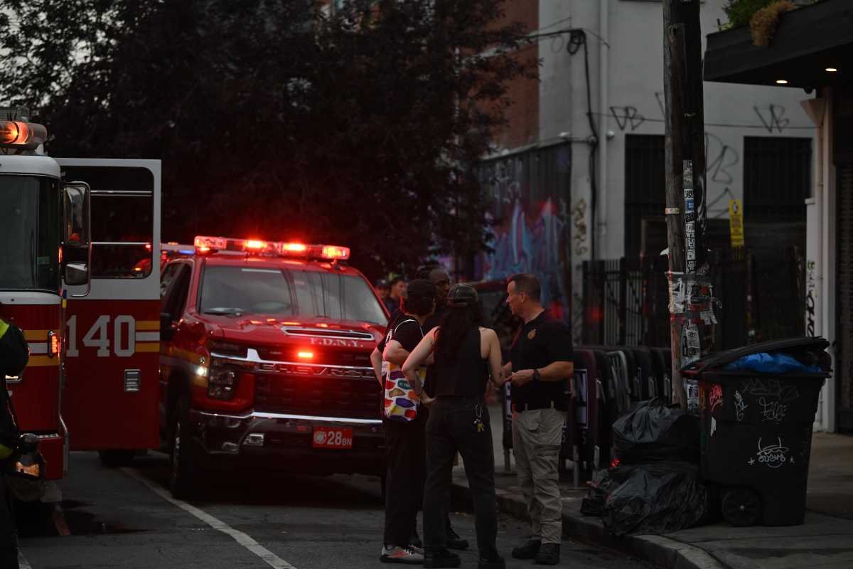 Firefighters used a three hose-lines to knock down a fire in the rear second floor of Brooklyn Made Presents