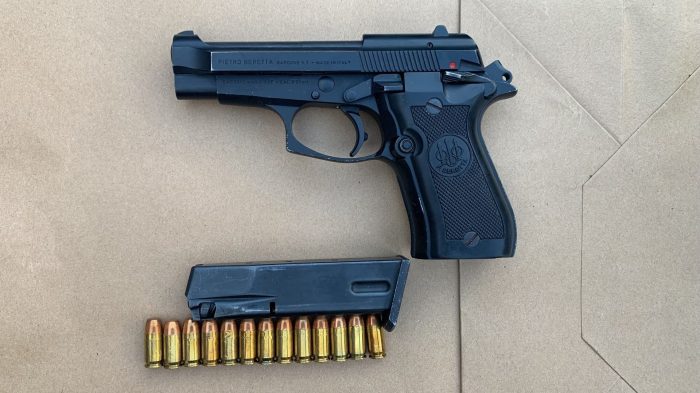 a pistol and bullets