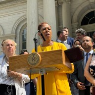 City Council Speaker Adrienne Adams speaks about advice-and-consent ballot referendum