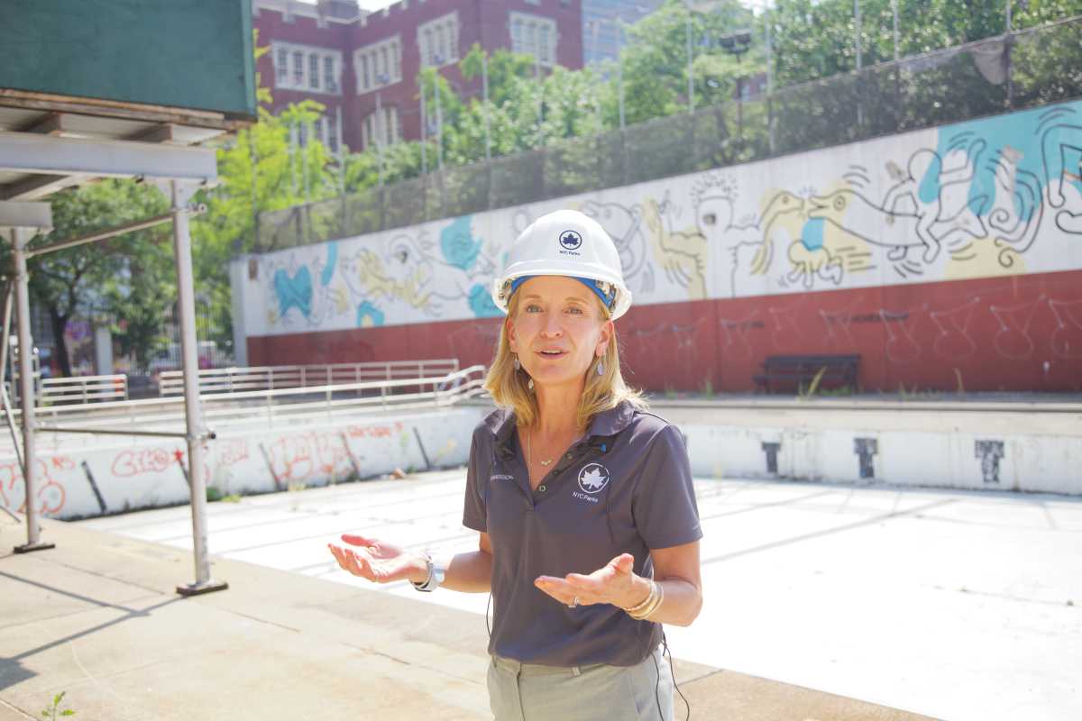 Parks Commissioner Sue Donoghue discusses the obstacles to restoring the Tony Dapolito Rec Center.