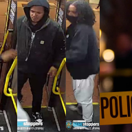 four men on a bus wanted for an assault