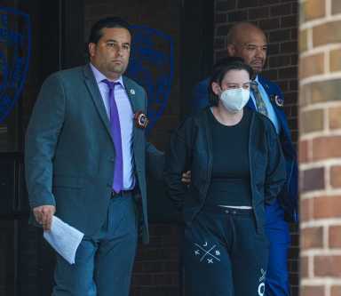 Police arrested Wednesday the woman they say contributed to a string of antisemitic vandalizations that several properties doused in red paint last month.