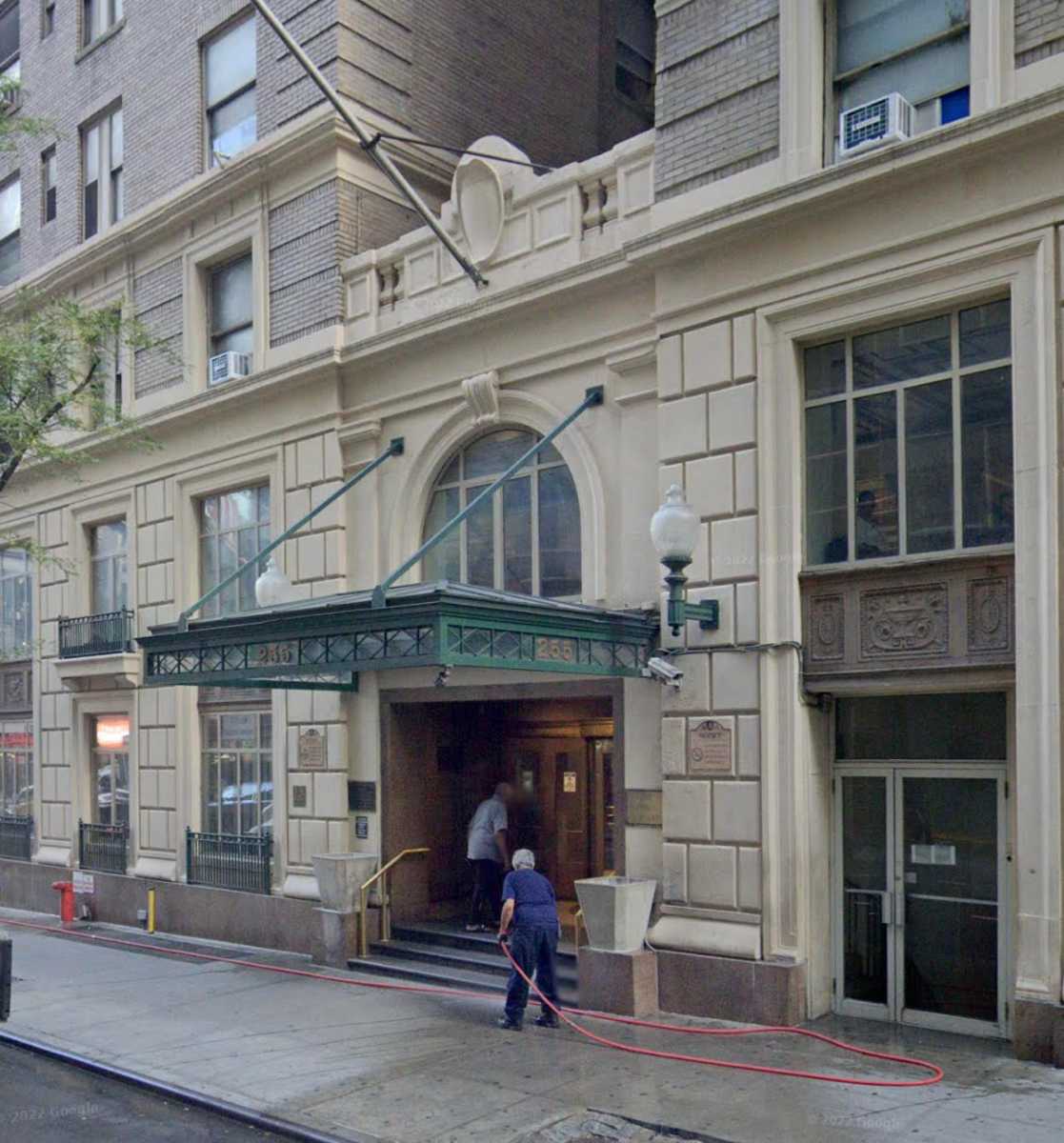 A man was stabbed to death in Midtown on Tuesday morning in front of a hotel turned supportive housing complex, authorities said.