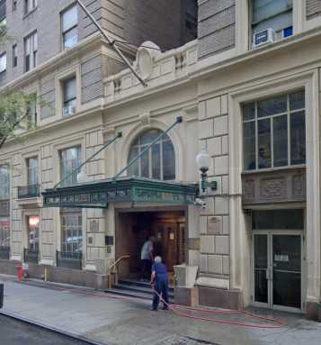 A man was stabbed to death in Midtown on Tuesday morning in front of a hotel turned supportive housing complex, authorities said.