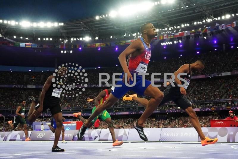 Olympics 2024 USA’s Quincy Hall wins gold with frantic comeback in men