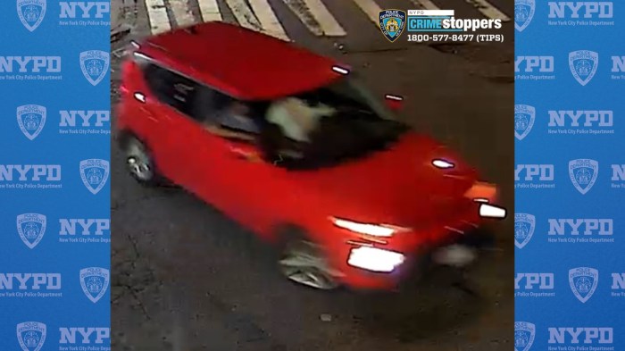 Two sought for drive-by shooting in the Bronx 6 red Kia Soul in the Bronx
