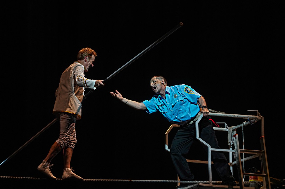 Famed tightrope walker Philippe Petit marks 50th anniversary of historic high wire walk between Twin Towers with artistic performance 6