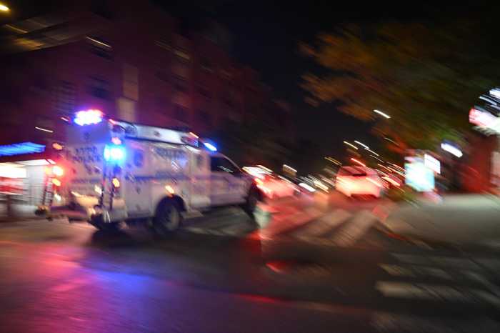 Two Brooklyn cops were hospitalized on Saturday night as they attempted to make an arrest, authorities said.